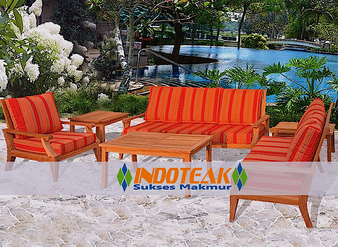 Teak garden furniture deep seating set