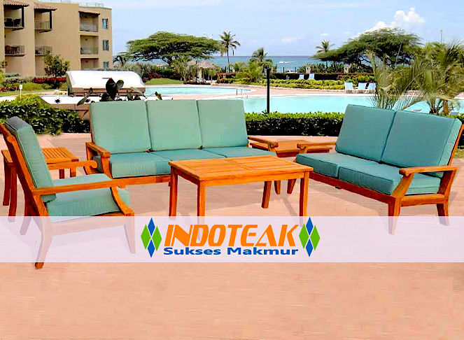 Teak deep seating garden furniture