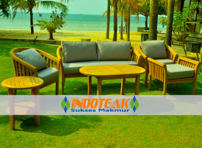 Teak outdoor sofa furniture and deep seating set by Indonesian manufacturer