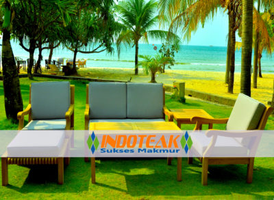 Teak garden furniture sofa deep seating set by Indonesian manufacturer