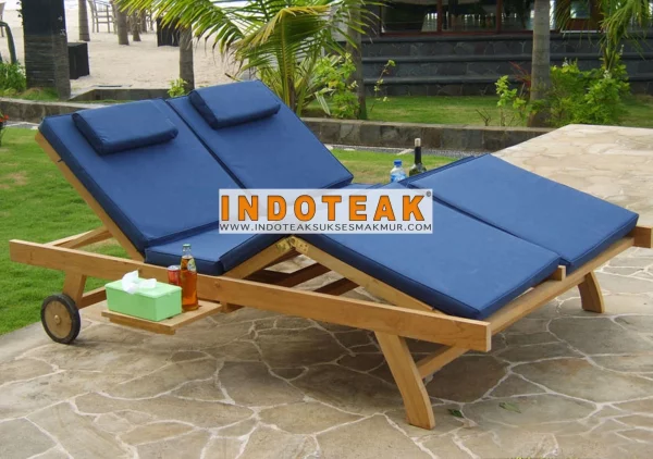 Teak Double Sun Lounger Outdoor Furniture