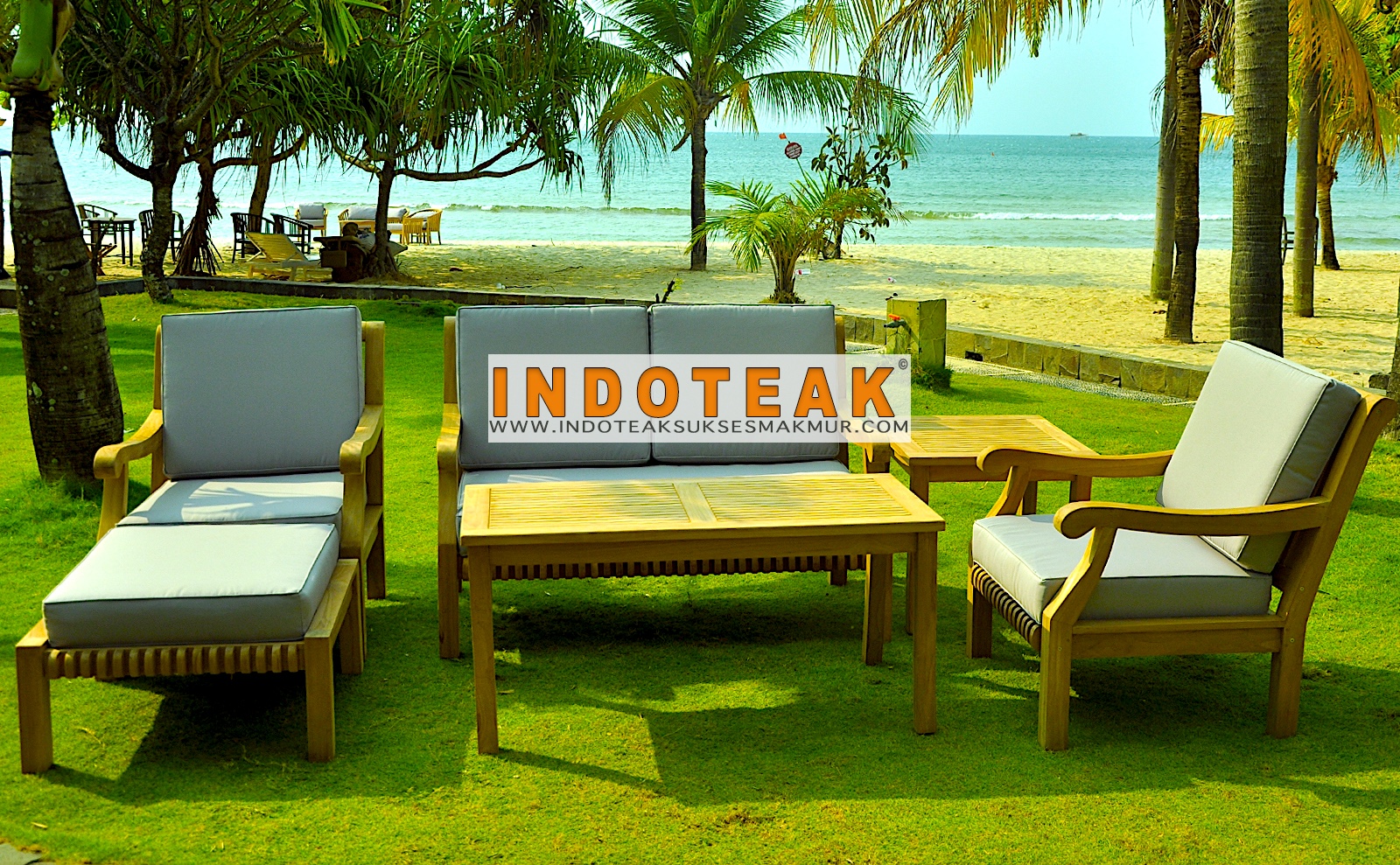 Teak Deep Seating Sofa Set - Couch Sofa Outdoor Furniture - Image 5