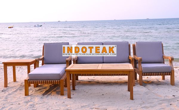 Teak Deep Seating Sofa Set - Couch Sofa Outdoor Furniture - Image 2
