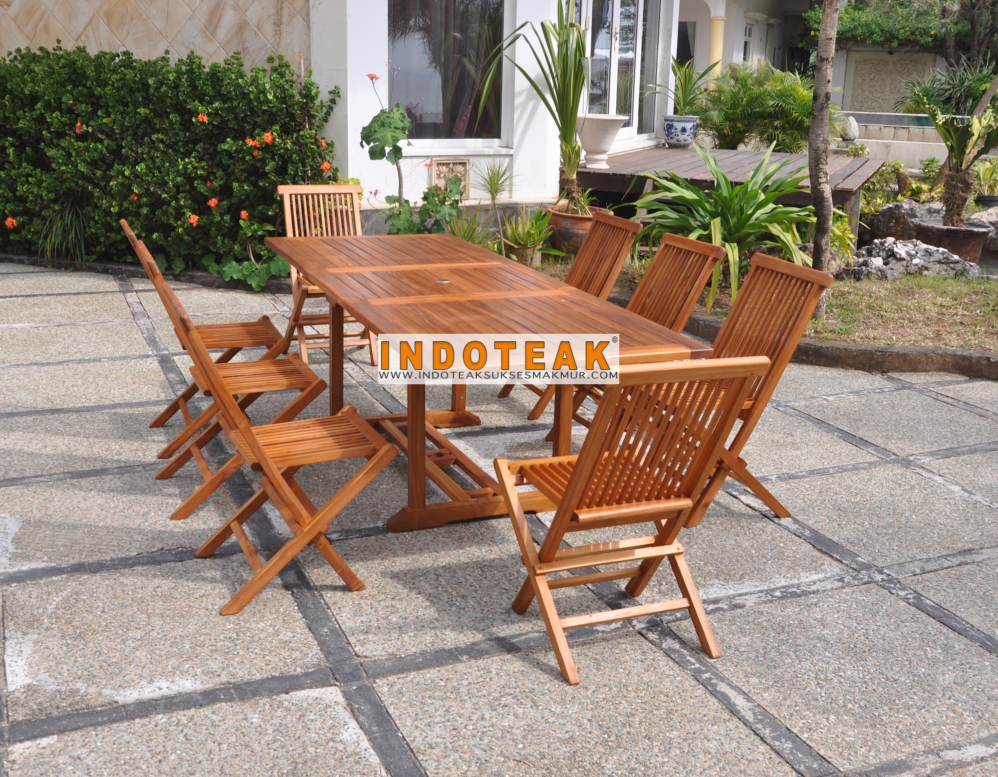 Premium Garden Dining Set Oiled Finished