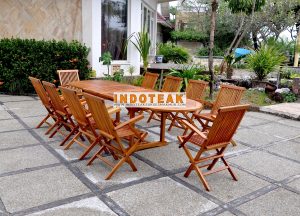 Premium teak garden dining set by Indoteaksuksesmakmur.com